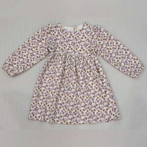 Zara floral printed herringbone dress